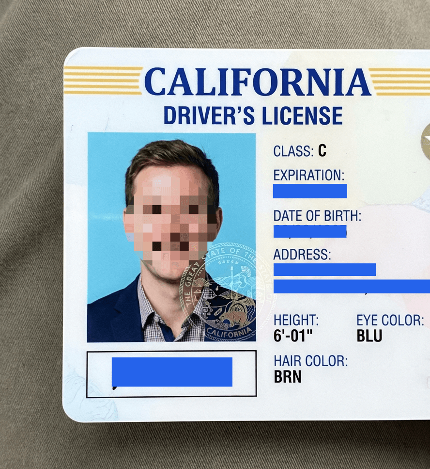 Before and after redaction example showing different redaction methods including blur, pixelate, and solid color